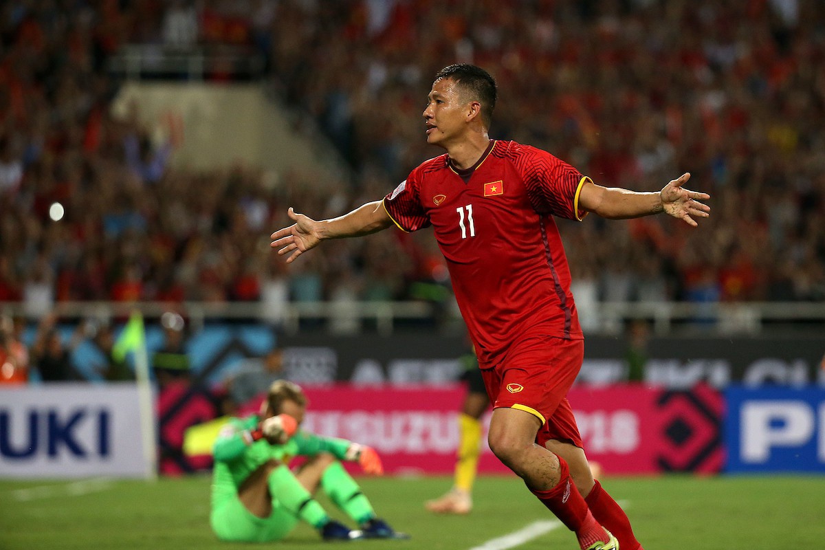 Cựu tiền đạo Nguyễn Anh Đức - người đã ghi bàn thắng quyết định trong trận chung kết lượt về AFF Cup 2018